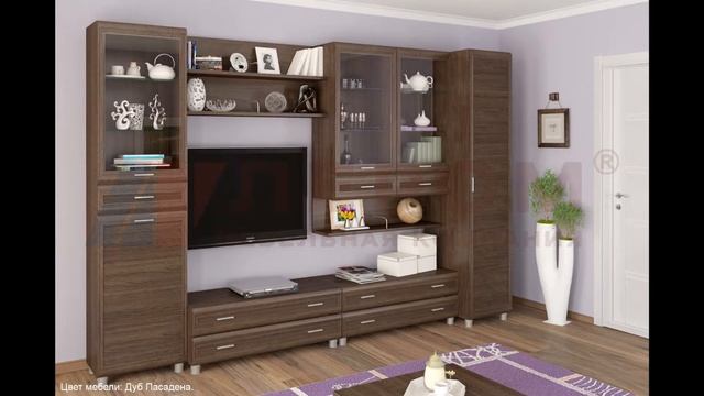 Презентация гостиной "Мелисса - композиция 13" от мебельной фабрики "Лером" смотреть онлайн