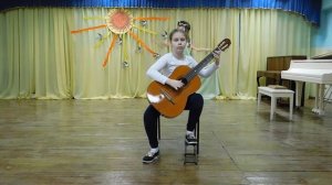 1.М. Каркасси . Аллегретто.      2.р.н.п. Ходила младешенька,обр. Яшнева.