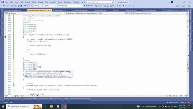How we can use Theory attribute and InlineData attribute | xUnit | ASP.Net Core | EF Core | Part-5