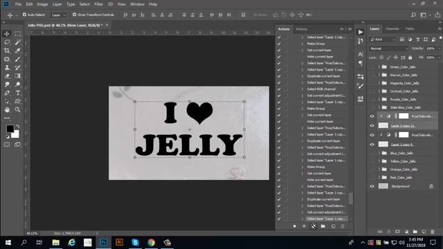 Jello Text & Shape Effect Photoshop Action смотреть онлайн