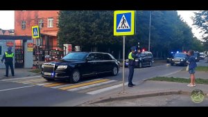 Кортеж Президента РФ в Калининграде 2022г.