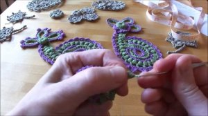 1. Ирландское Кружево, пейсли крючком схема вязания