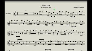 Popcorn Song Sheet Music for Saxophone Tenor - Club House & Dance Music