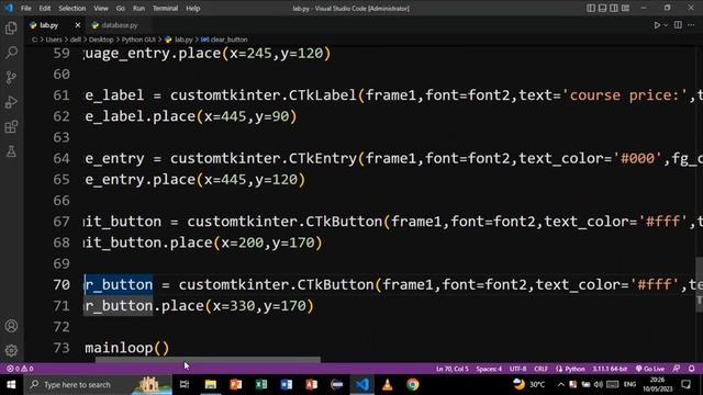 PYTHON DATA ENTRY & SEARCH CUSTOMTKINTER MODERN TKINTER PROJECT WITH SQLITE3 DATABASE