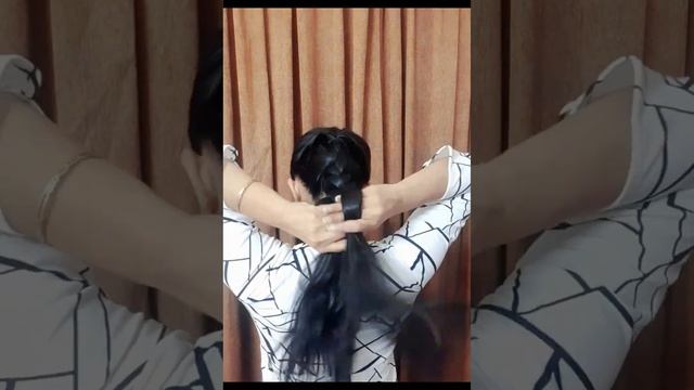 From Day to Night cute hairstyle ## braid  hairstyle # youtube shorts ??