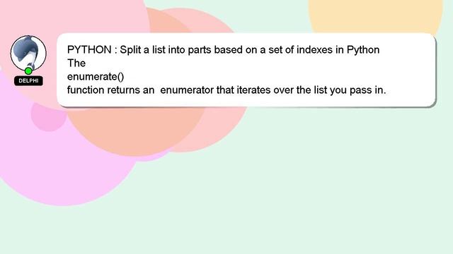 PYTHON : Split a list into parts based on a set of indexes in Python смотреть онлайн