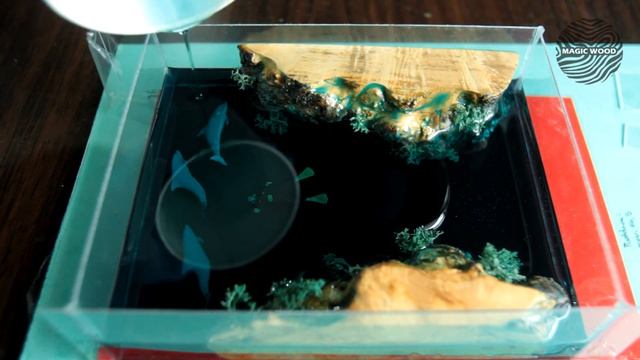 Ocean Night lamp made of Epoxy Resin and Wood.DIY! Resin Art! ?? смотреть онлайн