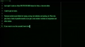 Alien "MU-TH-UR 6000" Theme for Atom Text Editor