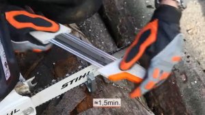 Заточка пильных цепей заточным устройством STIHL 2 в 1