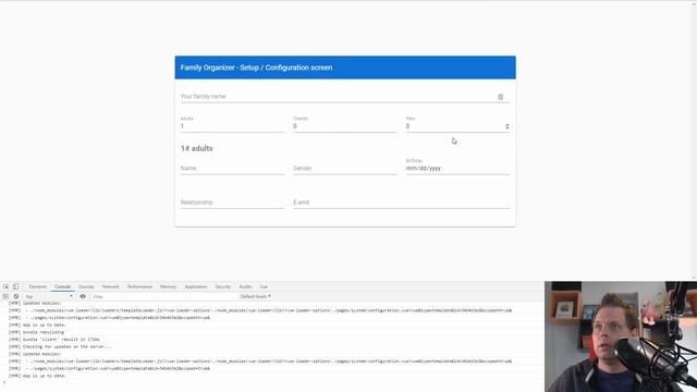 Project: Family Organizer - Part 6: Setup configuration pages in vuetify and vue смотреть онлайн