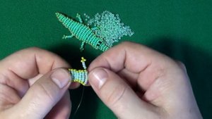 Крокодил из бисера