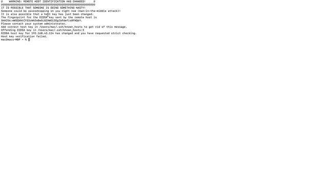 SSH warning WARNING REMOTE HOST IDENTIFICATION HAS CH 100% WORKING смотреть онлайн