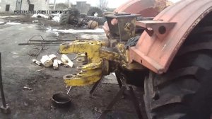 Замена задней полу-рамы и пром-опоры трактора К-700А