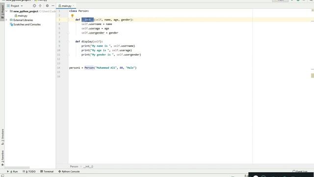 Python Tutorial 10 Classes in Python - Python Objects - Python Self Keyword - Python init Function