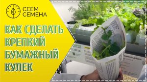 Как сделать крепкий бумажный кулек