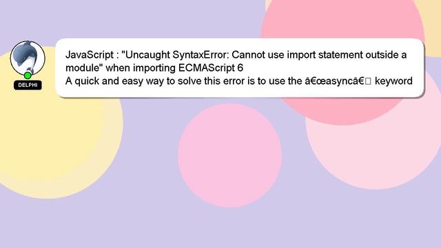 JavaScript : "Uncaught SyntaxError: Cannot use import statement outside a module" when importing EC