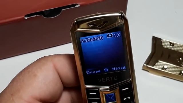 Китайский телефон VERTU A88 Gold 2sim. Посылка из Китая. Китайский роскошный мобильный телефон