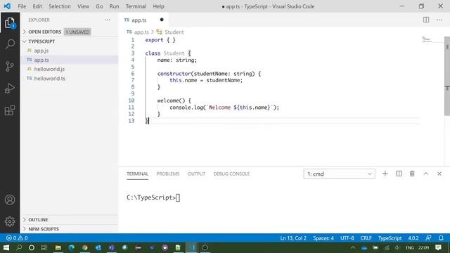 TypeScript Tutorial | Class