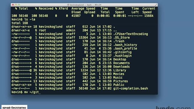 2.05 Installing Git Exploring Git auto completion (Как настроить автозаполнение в git) смотреть онлайн