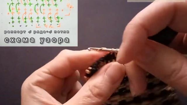 Жаккард крючком. Двухцветный узор "Каир"
