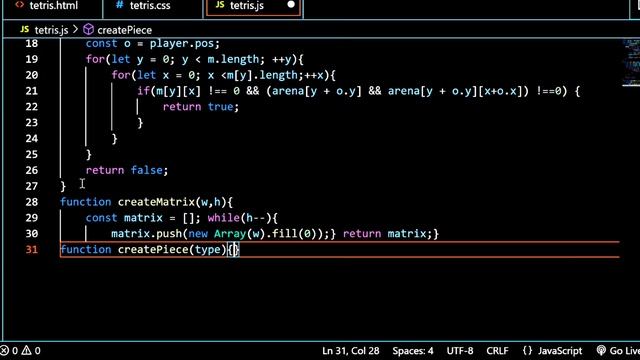 Tetris Game | for absolute beginners | Web Development Mini Project | with source code | HTML CSS J