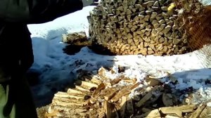 Укладка дров.