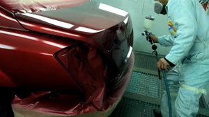 Покраска Mercedes-Benz S550 W221 Канди краска Dark Cherry