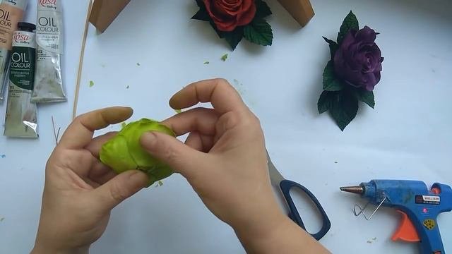 Роза из зефирного фоамирана мастер класс