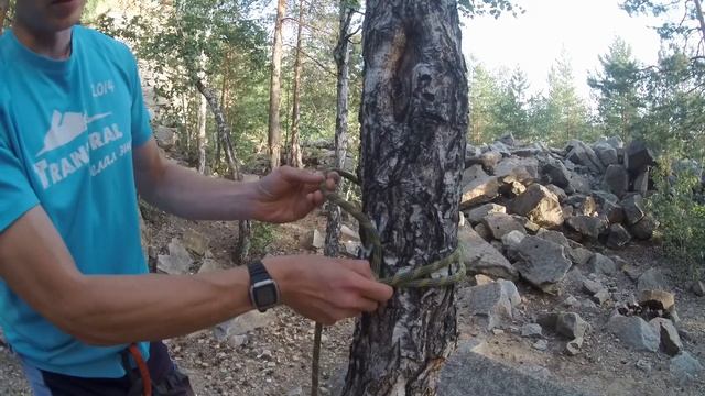 обучалка! Узел стремя, 4 способа, самостраховка одной рукой