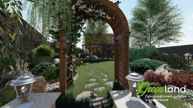 3D проект ландшафтного дизайна | Пример смотреть онлайн
