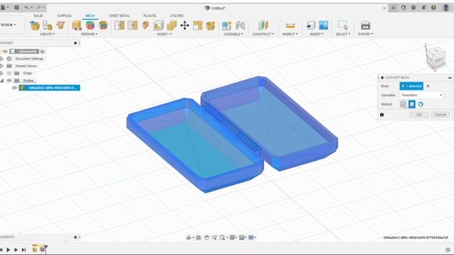 Convert STL Mesh to a Solid Body in Fusion 360 (2022) смотреть онлайн