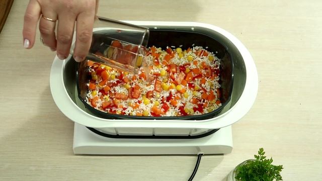 Рассыпчатый рис с овощами в пароварке смотреть онлайн