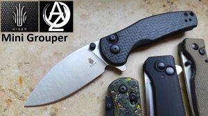 ✅ NEW KIZER Mini Grouper AZO Design Nitro V + Button Liner Lock