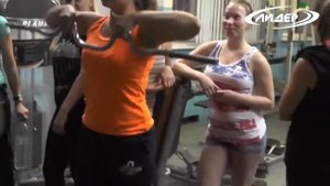 Первая тренировка по бодифитнесу, наших девочек