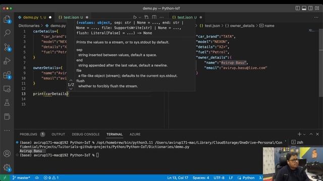 Python dictionaries