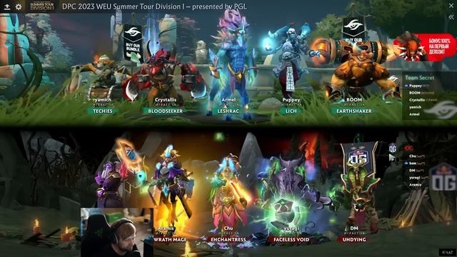 НС вместе с Жотмом смотрят игру OG vs Team Secret | DPC 2023: S3 | Западная Европа смотреть онлайн