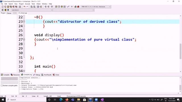 C++ Programming- Virtual Destructor