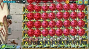 PvZ 2 Every Plants Level 1 use 1 Plant Food Vs 99 Balloon Zombies