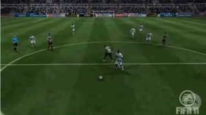 FIFA 11 -  2 shots hitting crossbar from near the halfway line