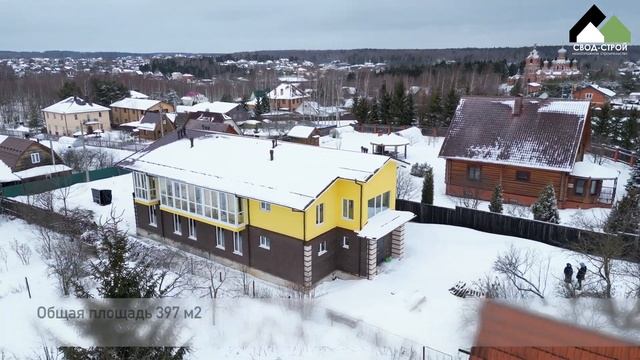 Аэросъемка загородного дома из керамических блоков по проекту С-533 КЕ «Комета» смотреть онлайн