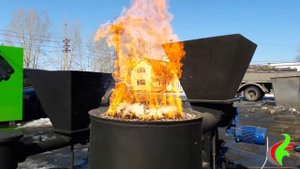 Чугунная горелка для работы на щепе, опилках, биомассе производства ВСКЗ.