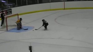 Koivu Ellinger at his first shootout at age 4