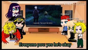 Part3 pro heroes react to deku future as gojo