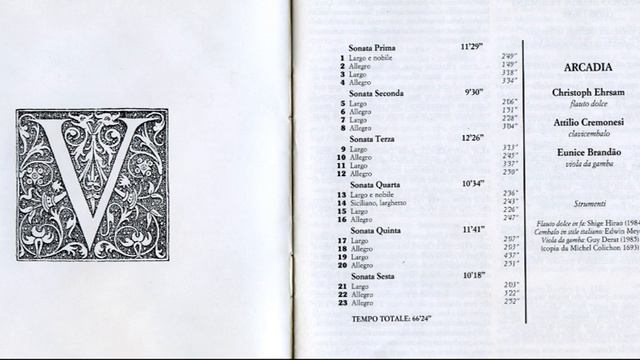 Francesco Maria Veracini (1690-1768) - Sonate a flauto e basso (Arcadia) смотреть онлайн