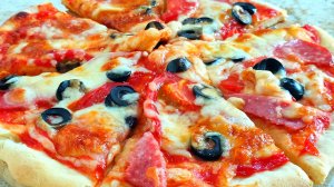 ПИЦЦА НА ДРОЖЖЕВОМ ТЕСТЕ🍕Ольгины Рецепты.