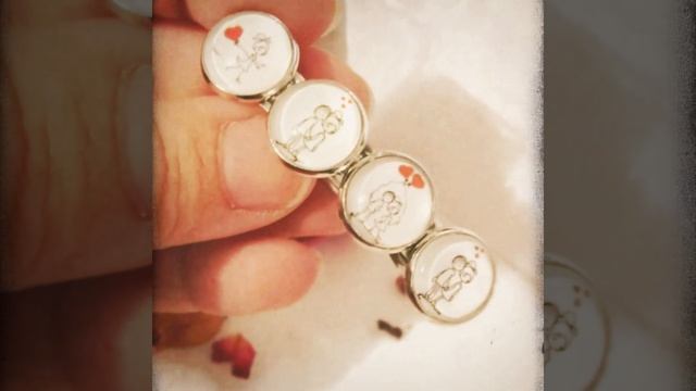 Zebediahs Art and Craft Collective - Silver plated Love Couple Barrette Hair Clip смотреть онлайн