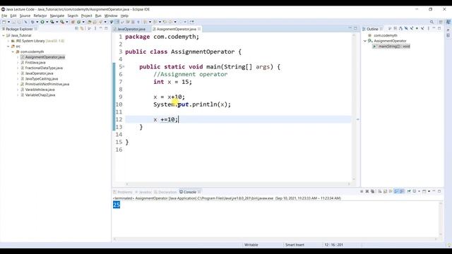 Java ASSIGNMENT Operator With Easy Example