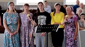 К Тебе Господь мое моленье,бессилен я дай силы мне 2.07.2023 Церковь ЕХБ Пос.Высокий Пение Сестёр