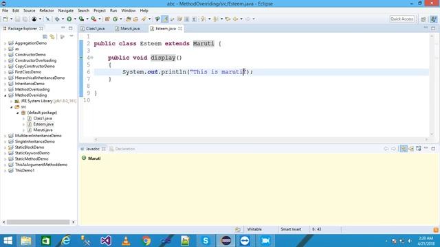 Method Overriding In Java Part-29 # Java Tutorials смотреть онлайн