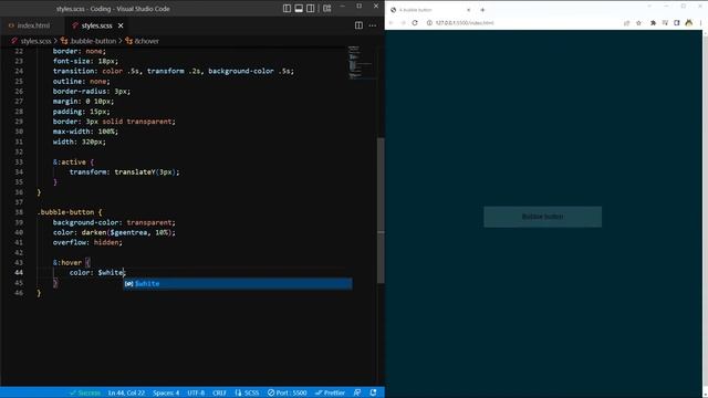 【MBAK】Hover | Button bubble animation #cssanimation #onlinetutorial